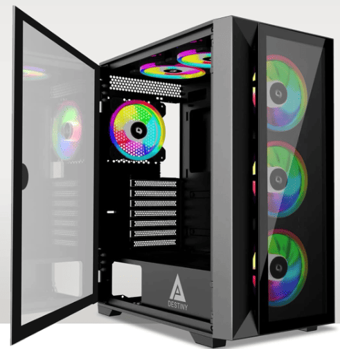 Image of Apevia PC case with RGB lighting